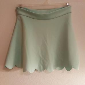 Mint Scalloped Skirt