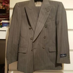 36S Grey Striped Suit