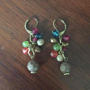 Colorful dangle earrings- free shipping
