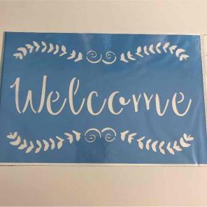 "Welcome" Craft Stencil