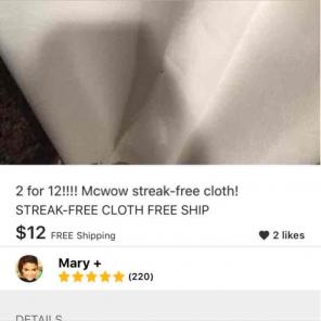 streak free cloth (FOUR CLOTHS)