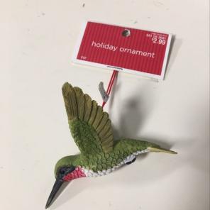 Hummingbird Holiday Ornament