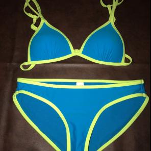 Blue And Yellow Triangle Swimsuit