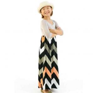 Large - Chevron Print Maxi Dress