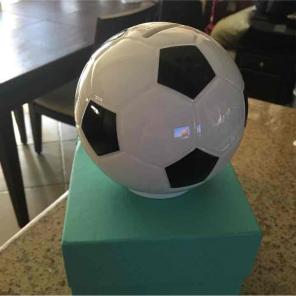 Tiffany Bone China Soccer Bank