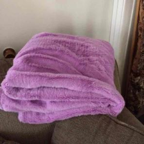 light purple throw blanket