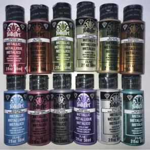 Metallic Acrylic Paint set of 12