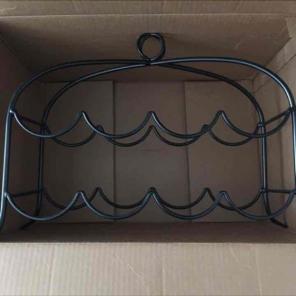 Black Metal Wine Rack