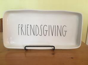 Rae Dunn Friendsgiving Platter W/stand