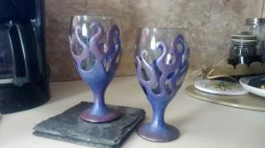Fabulous FLAME wine glasses