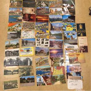60+ vintage post cards craft aft 1950s