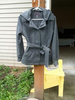 Woman's large coat with hood