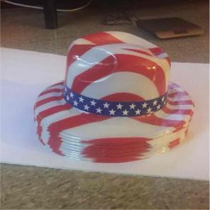 4th of July Plastic Party Hats Set of 9