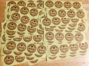 Free Ship: 32 Pc Thank You Stickers