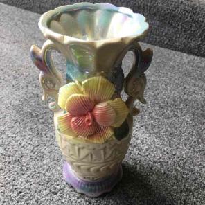 Vintage Colorful Shiny Flower Vase