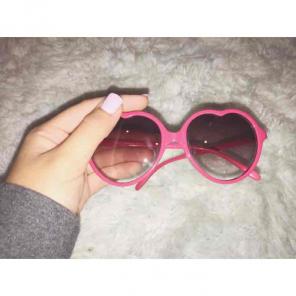 Hot Pink Heart Sunglasses