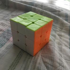 Neon Colored Rubiks Cube