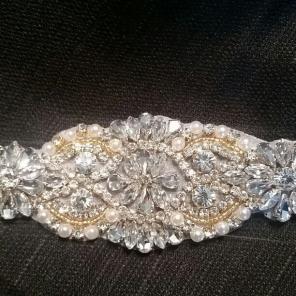 Gold Rhinestone Applique...