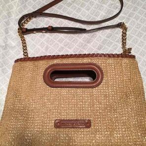 Michael Kors Straw Clutch