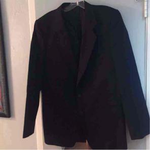 Blk Wool 2 Button Profilo Blazer,