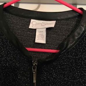 Jessica Simpson boxy bomber blazer