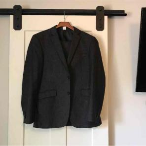 Bertolini gray suit 40R & 32R pant slim