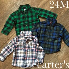 Carters Plaid Shirt Bundle 24M
