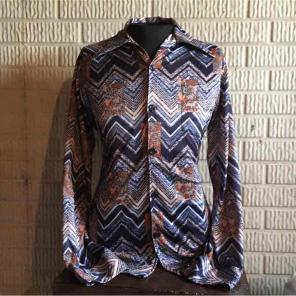 Vintage Spire polyester disco shirt M