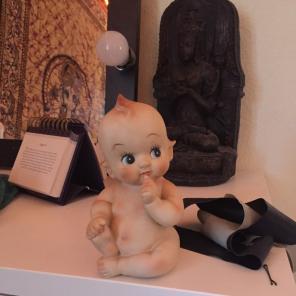 Kewpie Glass Coin bank
