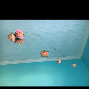 Paper Flower Mobile With Crystals