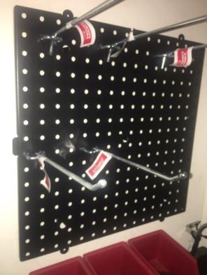 16x16 Steel Pegboard With 5 Attachments