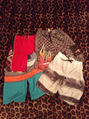 Boys swim trunks size 7/8-set of 4