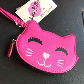 Cat pink face wallet
