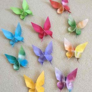 Origami Butterflies - Tie Die