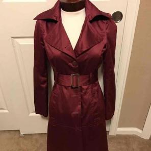 Satin trench coat