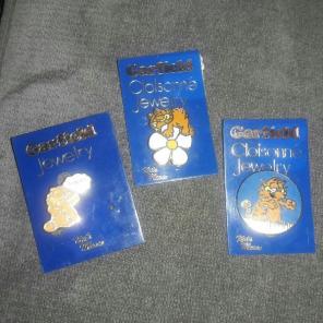 3 Vintage Garfield Pins