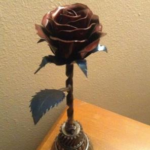 Handmade metal rose