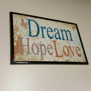Wall decoration frame Dream Hope