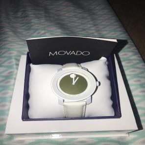 Movado White Leather unisex 3600051