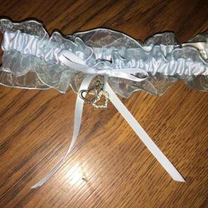 Garter belt blue wedding