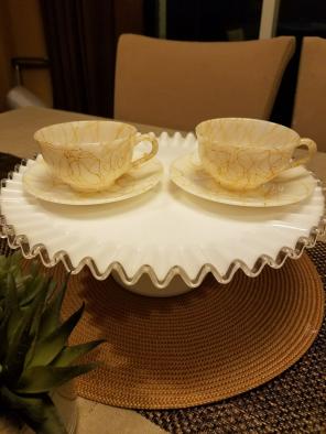 Hazel Atlas drizzle cups and saucers
