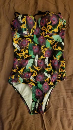 Fun one piece bathing suit small