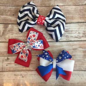 Fourth of July hairbow set of 3