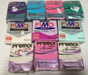 Premo- Sculpey -Fimo Clay Lot Of 10
