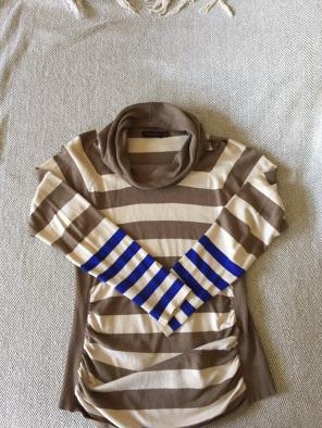 The Limited - Cowl Neck Striped Sweater