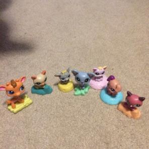 Littlest Pet Shop LPS Figures On Stands