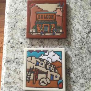 Two Masterworks handcrafted art tiles