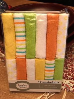 Set 12 Baby Wash Cloths