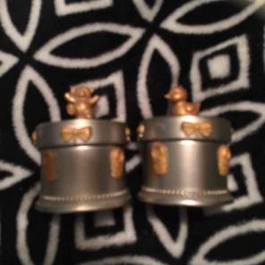 Hallmark Russ 2pc silver keepsake boxes