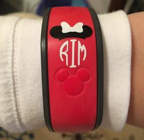 Monogram magic band minnie decal